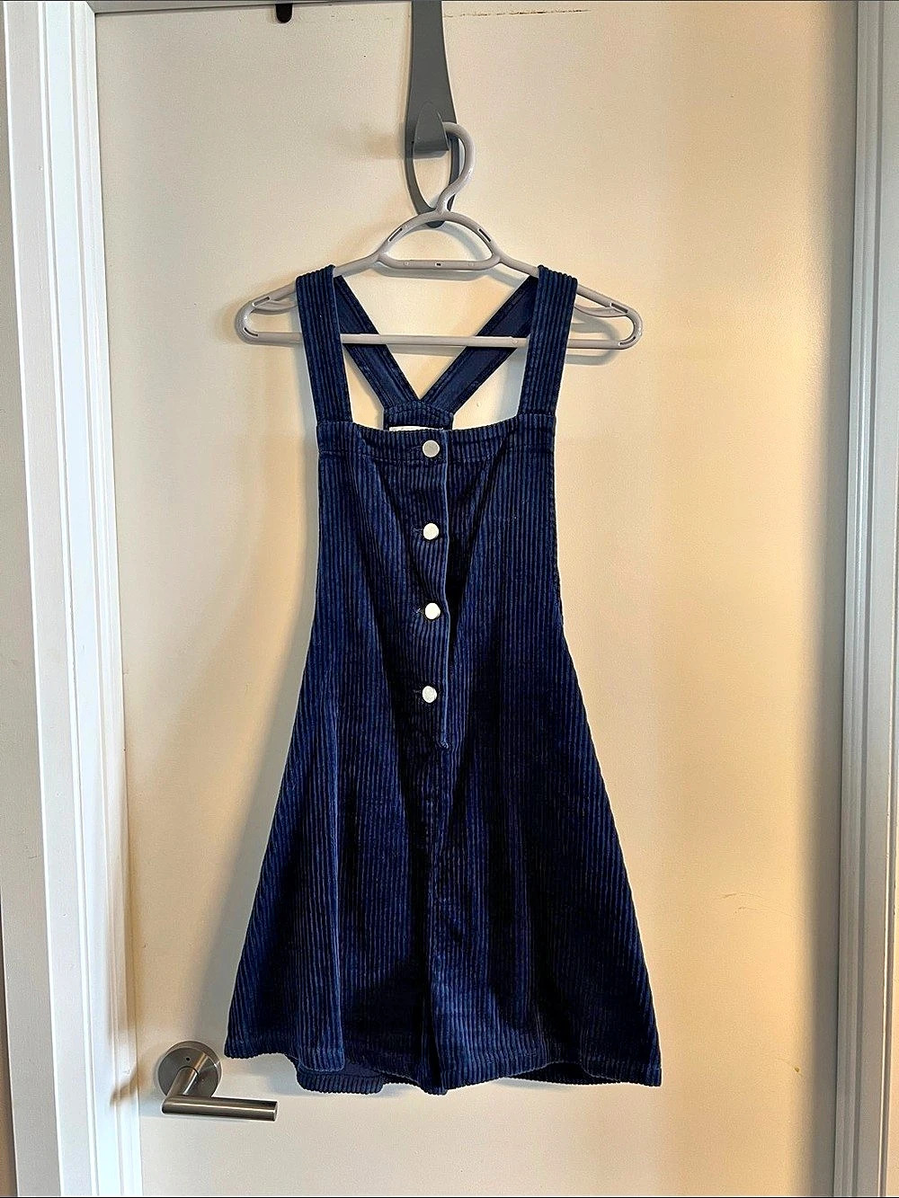 Twik Simons Mini Corduroy Pinafore skort in Blue Like New